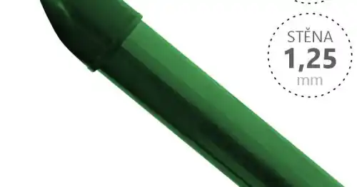 Cenový Hit Vzpěra na plot IDEAL lakovaná, průměr 38x1,25x1750, Zn + komaxit zelená s úchytem a šroubem