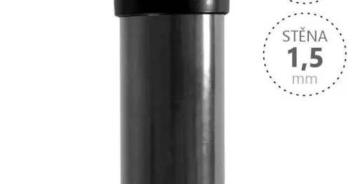 Plotové sloupky IDEAL lakované kulaté, průměr 48x2000x1,5 Zn antracit s černou krytkou a bez úchytu Omezená Nabídka