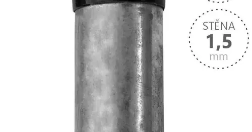 Plotové sloupky IDEAL kulaté, průměr 48x2000x1,5 Zn s černou krytkou Novinka