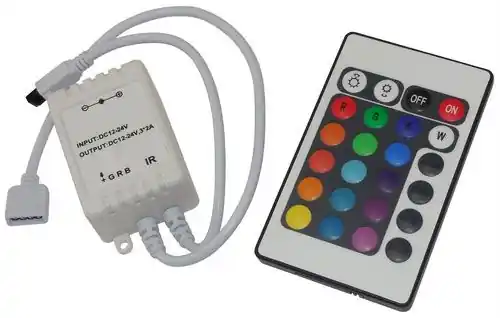 Ovládač LED pásků RGB 12V/3x2A , IR D.O. 24 tlačítek (G080) Výhodná Nabídka