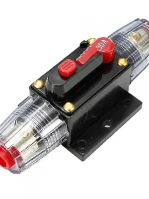 Zlevněný Proudový jistič DC 12-24V/30A v pojistkovém pouzdře (L209)