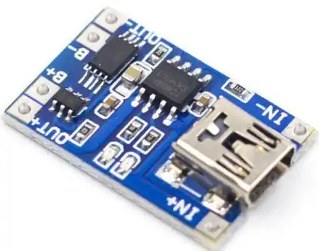 Nabíječka Li-Ion článku 1A s ochranou, modul s IO TP4056 (mini USB) (M401C) Časově Omezené