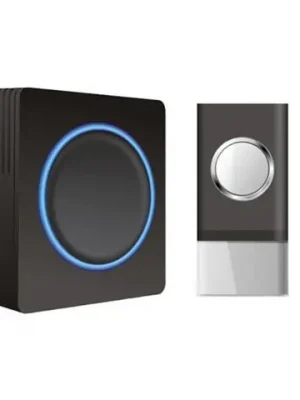 Zvonek bezdrátový, do zásuvky, 120m, černý SOLIGHT Výhodná Nabídka