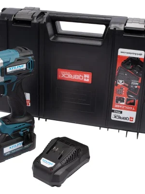 Víkendová Akce XTLINE Aku rázový utahovák na 1/2" hlavice bezuhlíkový 18 V, 400 Nm + baterie 5.0 Ah + nabíječka 3.5 A + box