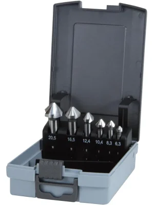 RUKO Sada kuželových a odhrotovacích záhlubníků 6,3-20,5mm DIN 335 6 dílů Značkový