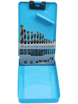 XTLINE Sada vrtáků do kovu černé HSS-R | 1,5-6,5 mm 13 dílů, kovový obal Levný