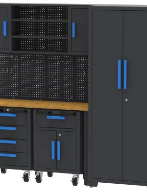 Akční Nabídka XTLINE Modulární dílenský set s pracovní deskou, skříní a úložnými boxy | 8 dílů