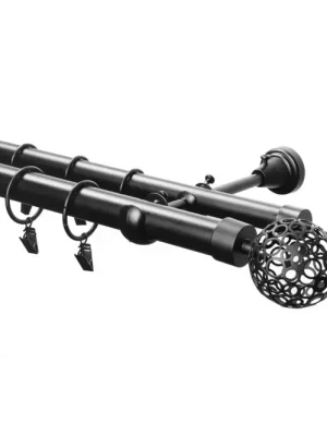 Garnýž II fi 25 černá 200cm koule dekorace Nízká Cena