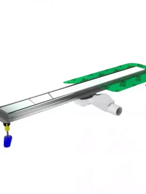 Finální Výprodej Liniové odvodnění sprchový žlab Sieme bílé sklo 1200