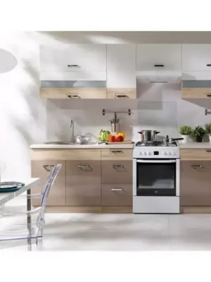 Expresní Doručení Kuchyňská linka Premio 270 Set B plus dub sonoma/bílá/cappuccino ZB