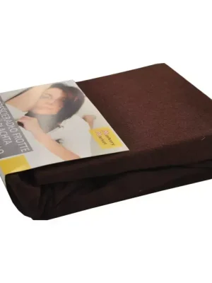 Froté prostěradlo s napínací gumou 0,9/2,0hnědé b.24 Autentický