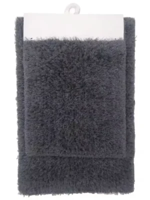 Finální Výprodej Sada koberečků Šedá 80x50cm a 60x40cm