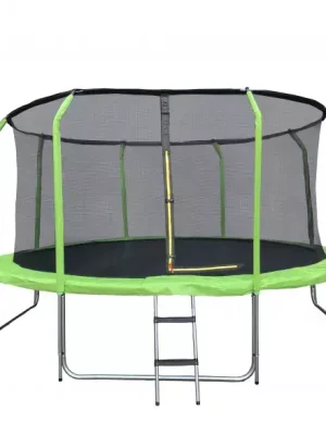 Cenově Výhodný Trampolína COMFORT 427cm zelená s žebříkem