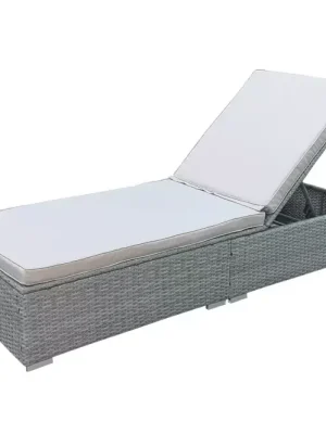 Cenově Výhodný Zahradní lehátko New York šedé
